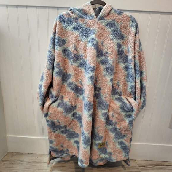 Justice Oversized Fleece Hooded  Wearable Blanket Loungewear Nightgown - Picture 3 of 12